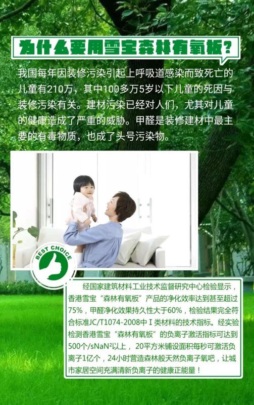 品牌產品|雪寶森林有氧板，有效釋放負氧離子長達15年